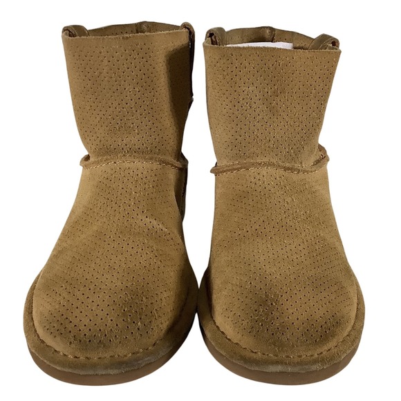 UGG Shoes - UGG Classic Unlined Mini Perforated Tan Suede Ankle Boots 1016852‎ Womens 8